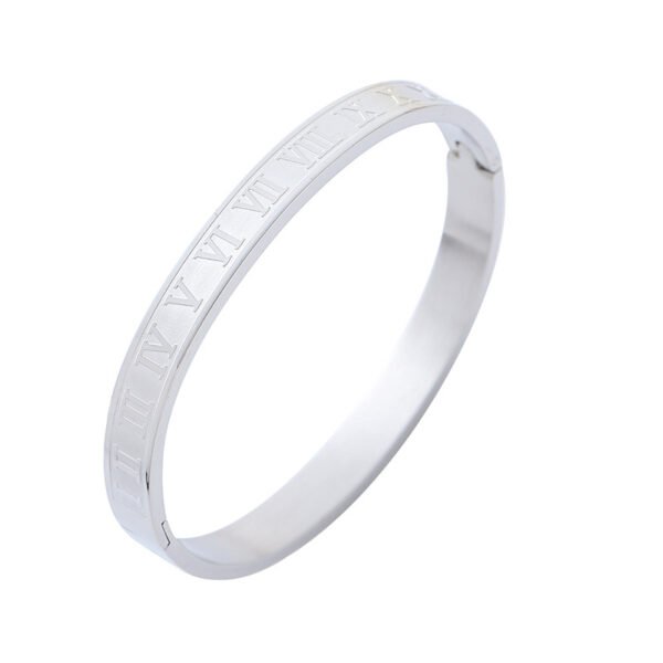 Roman Numeral Bangle Bracelet - Image 2
