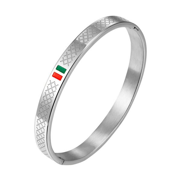 Italo Stainless Steel Bangle Bracelet - Image 3