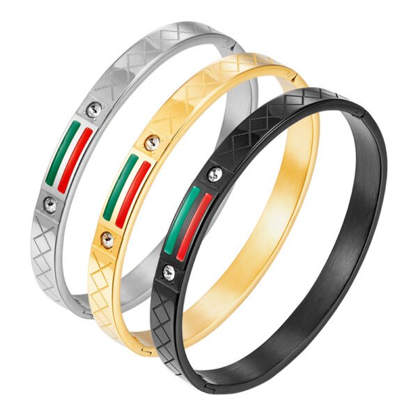 Italo Stainless Steel Bangle Bracelet - Image 7