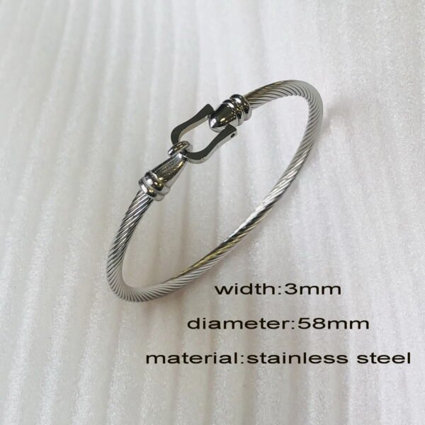 Rope Cuff Bangle Bracelet - Image 3
