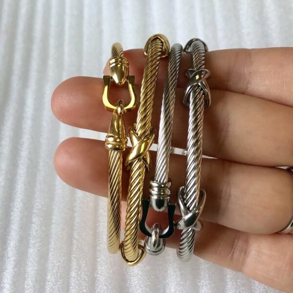 Rope Cuff Bangle Bracelet - Image 6