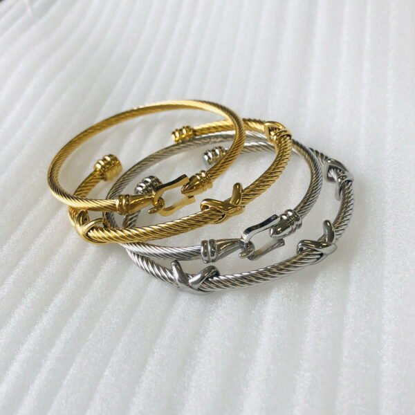Rope Cuff Bangle Bracelet - Image 7