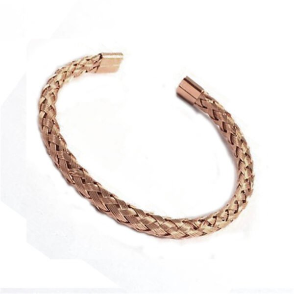 Braided Stainless Steel Bangle - Image 5