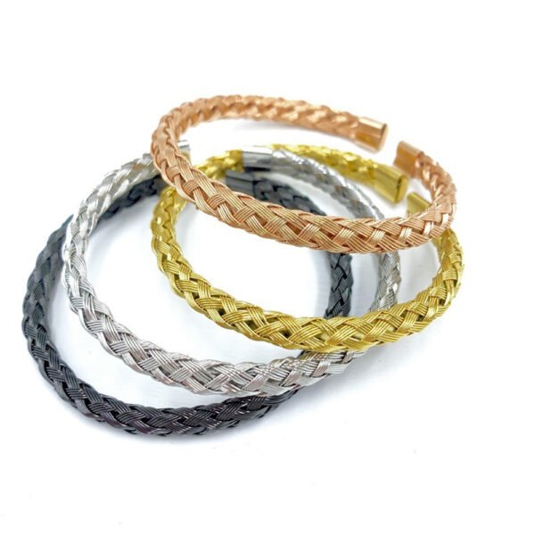 Braided Stainless Steel Bangle