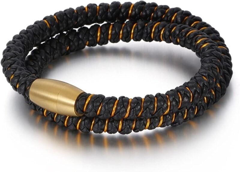 Black Handwoven Paracord Bracelet - Image 5