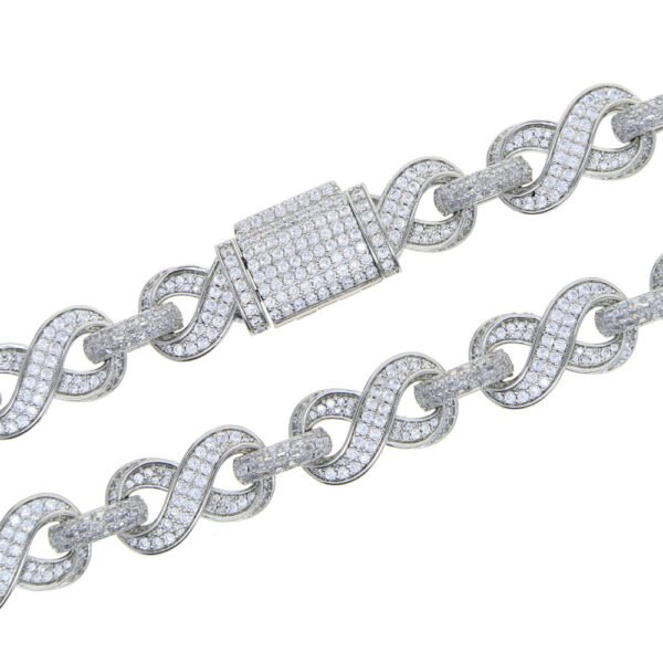 Iced Out Infinity ♾️ Link Necklace - Image 4