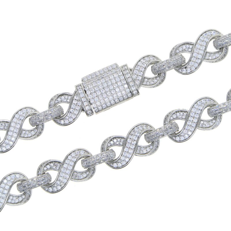 Iced Out Infinity ♾️ Link Necklace - Image 4